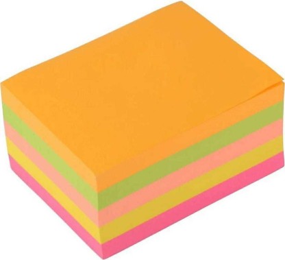 Shree NEON COLOURS 100 Sheets MULTIPURPOSE REUSABLE, 4 Colors  (Neon Pink, Neon Orange, Neon Green, Neon Yellow)