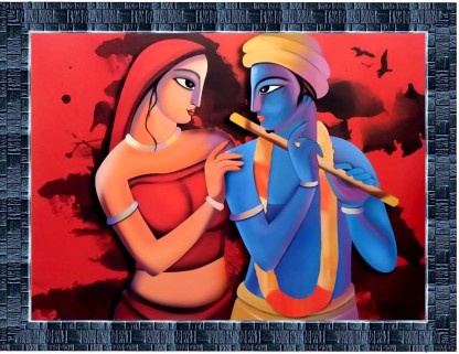 LiveArts RADHA KRISHNA Digital Reprint 10.5 inch x 13.5 inch Painting