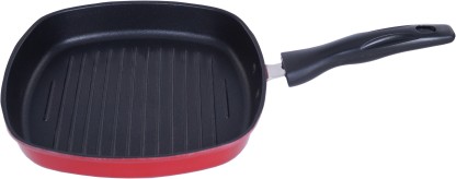 NIRLON Non-Stick Aluminium BPA Free Grill Pan 24.5cm Grill Pan 24.5 cm diameter 0 L capacity  (Aluminium, Non-stick)
