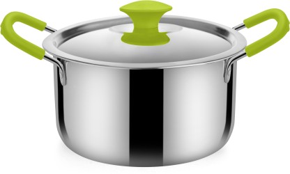 Bonita Pot 20.5 cm diameter 2.6 L capacity with Lid  (Stainless Steel)
