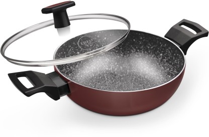 MILTON Pro Cook Kadhai With Lid Kadhai 22 cm diameter with Lid 2.1 L capacity  (Aluminium, Non-stick, Induction Bottom)