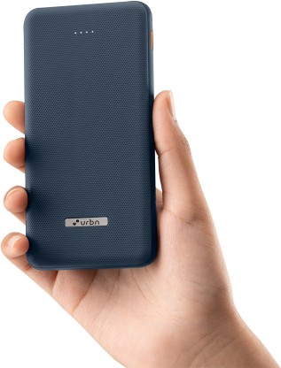 URBN 10000 mAh 12 W Power Bank  (Blue, Lithium Polymer, Fast Charging for Mobile)