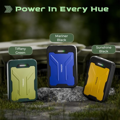 TRIGGR 10000 mAh 22.5 W Pocket Size Power Bank  (Sunshine Black, Lithium Polymer, Quick Charge 3.0 for Mobile)