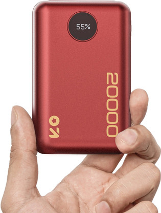 GOBOULT 20000 mAh 22.5 W Power Bank  (Red, Lithium Polymer, Fast Charging for Earbuds, Mobile, Smartwatch, Speaker, Tablet, Trimmer)