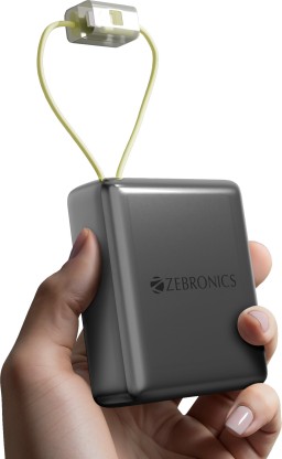 ZEBRONICS 10000 mAh 22.5 W Nano Power Bank  (Grey, Lithium Polymer, Fast Charging, Quick Charge 3.0 for Mobile, Tablet)