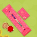 Designer Rakhi  Set  (Rakhi::Roli Chawal Pack)
