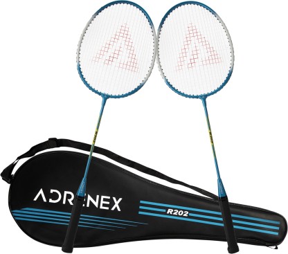 Adrenex by Flipkart R202 Combo White, Blue Strung Badminton Racquet  (Pack of: 2, 192 g)