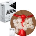 Mansaa 2m, 20 LEDs, 20 Silver Wire Balls Battery Operated String Lights For Home Decoration 20 LEDs 2 m Silver, White Rice Lights  (Pack of 1)