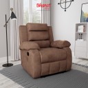 Bharat Lifestyle Austin Fabric Manual Recliner  (Finish Color - Brown, DIY(Do-It-Yourself))