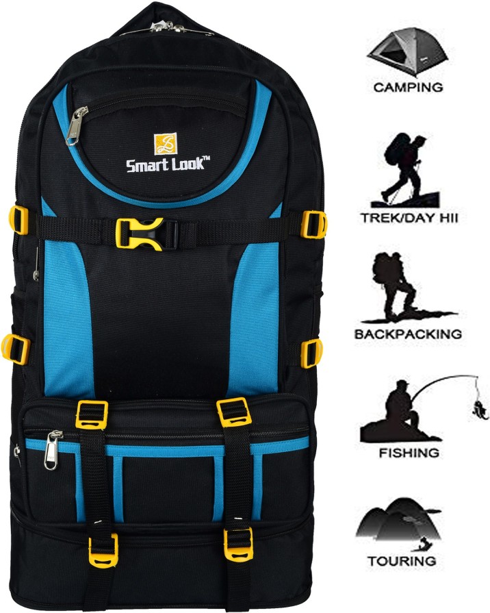 RUC--140 Light-Grey Code Trekking Unisex 65 Liters Rucksack Backpack Trekking & Hiking Expanded Extra Storage Luggage Travel Bag. Rucksack - 65 L (Black, Grey) Rucksack  - 65 L  (Multicolor)