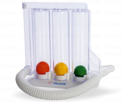 Nuwik Washable, Hygienic & Detachable Respirometer 3 ball Incentive Spirometer Respiratory Exerciser  (Pack of 1)