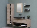 CIPLA PLAST Strong and Heavy Glam Look Storage Cabinet with Mirror- Ivory- Polypropylene, Glass Wall Shelf  (Number of Shelves - 4, Beige)