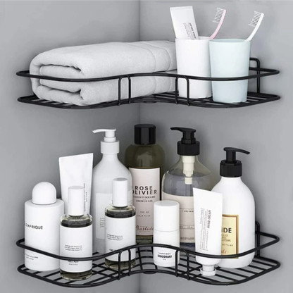 clayplus Iron Wall Shelf  (Number of Shelves - 1, Black)