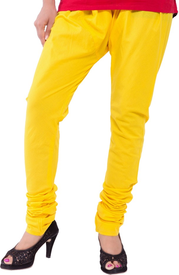Cotton Blend Solid Women ["Yellow"] Salwar