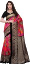 Printed, Geometric Print, Embellished Bhagalpuri Silk Blend, Cotton Silk Saree  (Pink)