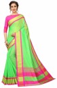 Printed Bollywood Cotton Silk Saree  (Green)