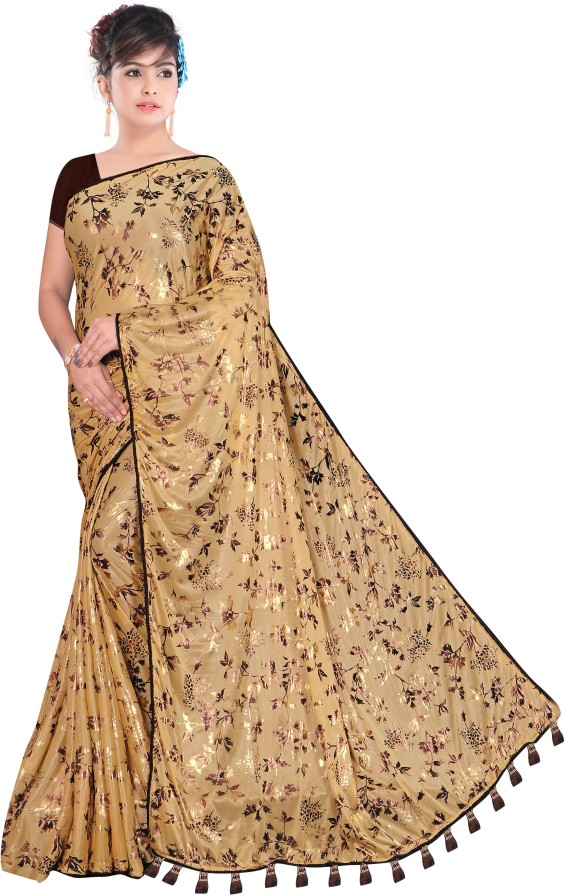 Printed Fashion Silk Blend Saree  (Multicolor)
