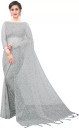 Printed, Self Design, Solid/Plain Bollywood Net Saree  (Grey)