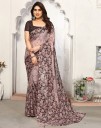 Floral Print, Geometric Print, Printed Daily Wear Georgette Saree  (Brown, Multicolor)