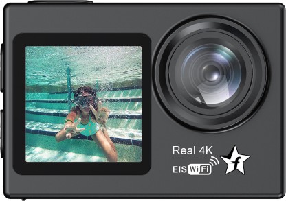 Flipkart SmartBuy D68AV Dual Screens Real 4K 16MP Wifi HDR Video Sports and Action Camera  (Black, 16 MP)
