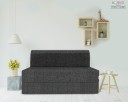 Flipkart Perfect Homes Exotica One Seater Sofa Cum Bed - Perfect for Guests - Single Sofa Bed Jute Fabric Washable Cover | 3' X 6' Single Sofa Bed  (Finish Color - Dark Grey Mechanism Type - Fold Out Delivery Condition - DIY(Do-It-Yourself))