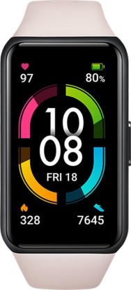 Honor Band 6  (Coral Pink Strap, Size : Regular)