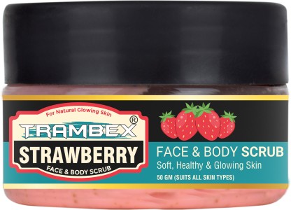 Trambex Naturals Pure Tan Removal Face Scrub & Glow your Face and Body Skin Strawberry Scrub  (50 g)