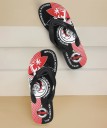 HWK3720G Stylish Waterproof Lightweight Washable Dailyuse Durable Trendy Casual Flip Flops  (Red, Black 6)