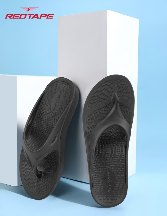 Men Flip Flops  (Black , 11)