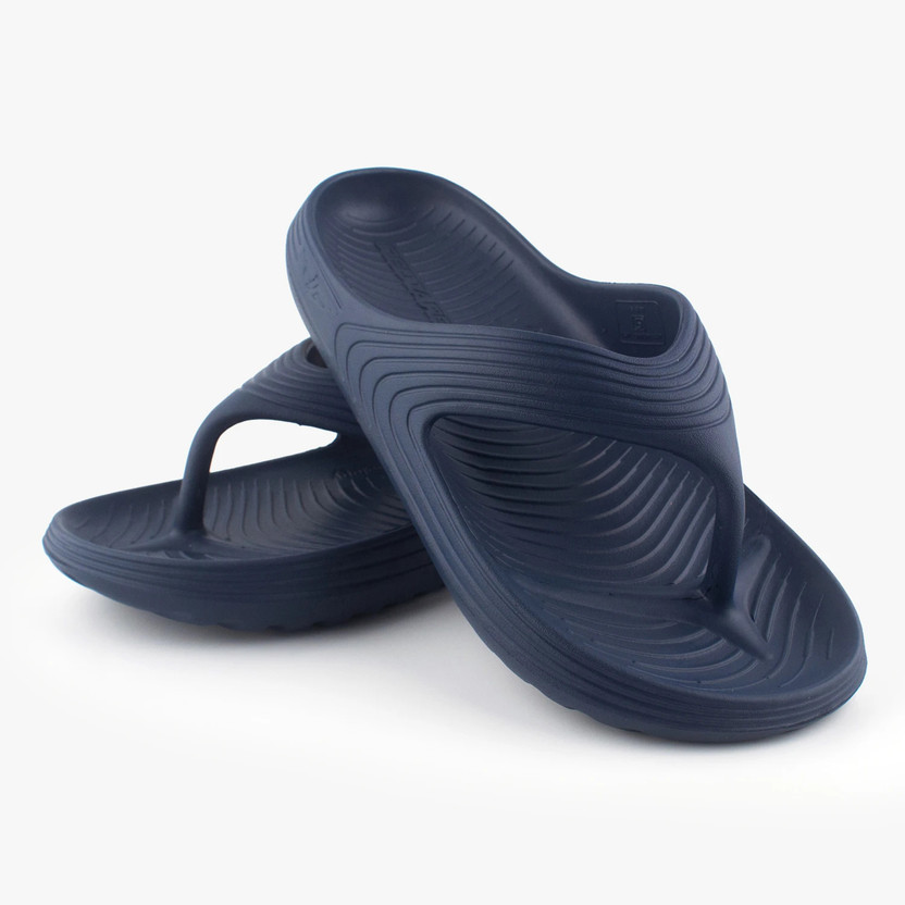 Men Flip Flops  (Navy , 8)