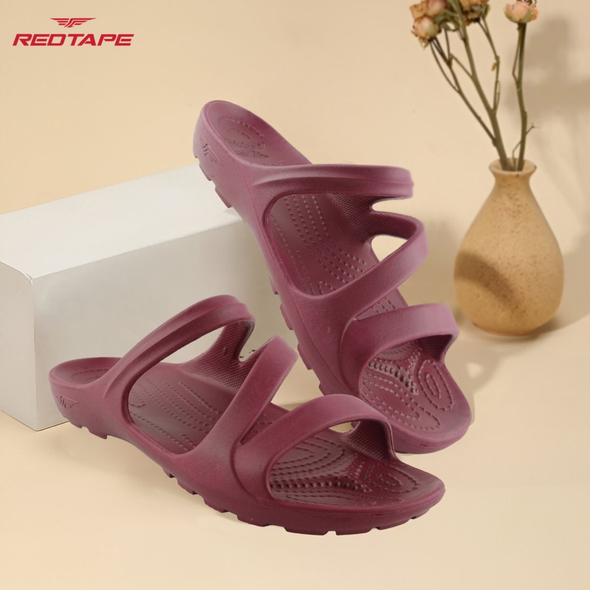 Women Slides  (Maroon , 4)