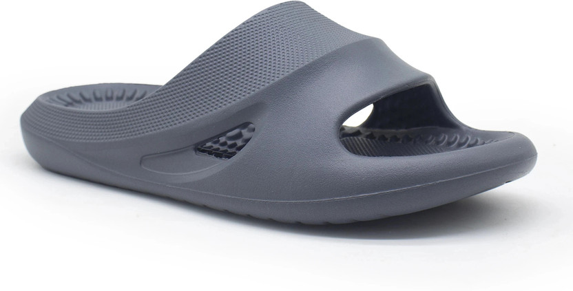 Lightweight Comfortable Cushioned Stylish Men Slides  (Grey , 7)