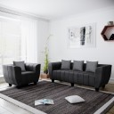 Bharat Lifestyle Elegant Fabric 3 + 1 Sofa Set  (Dark Grey, DIY(Do-It-Yourself))