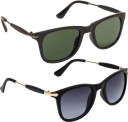 UV Protection, Gradient Wayfarer Sunglasses (53)  (For Men & Women, Black, Green)