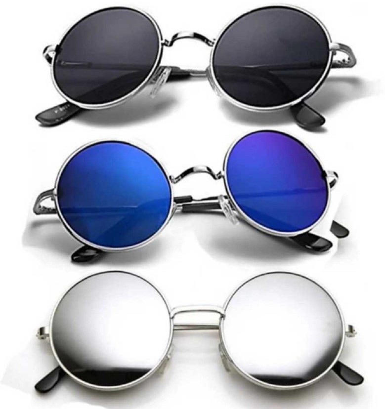 Mirrored, Riding Glasses, Others Sports Sunglasses (50)  (For Men & Women, Black, Blue, Silver)