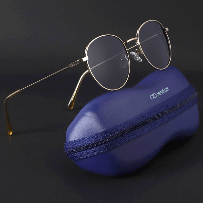 by Lenskart Polarized, UV Protection Round Sunglasses (50)  (For Men & Women, Grey)