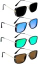 UV Protection Retro Square Sunglasses (50)  (For Men, Multicolor)