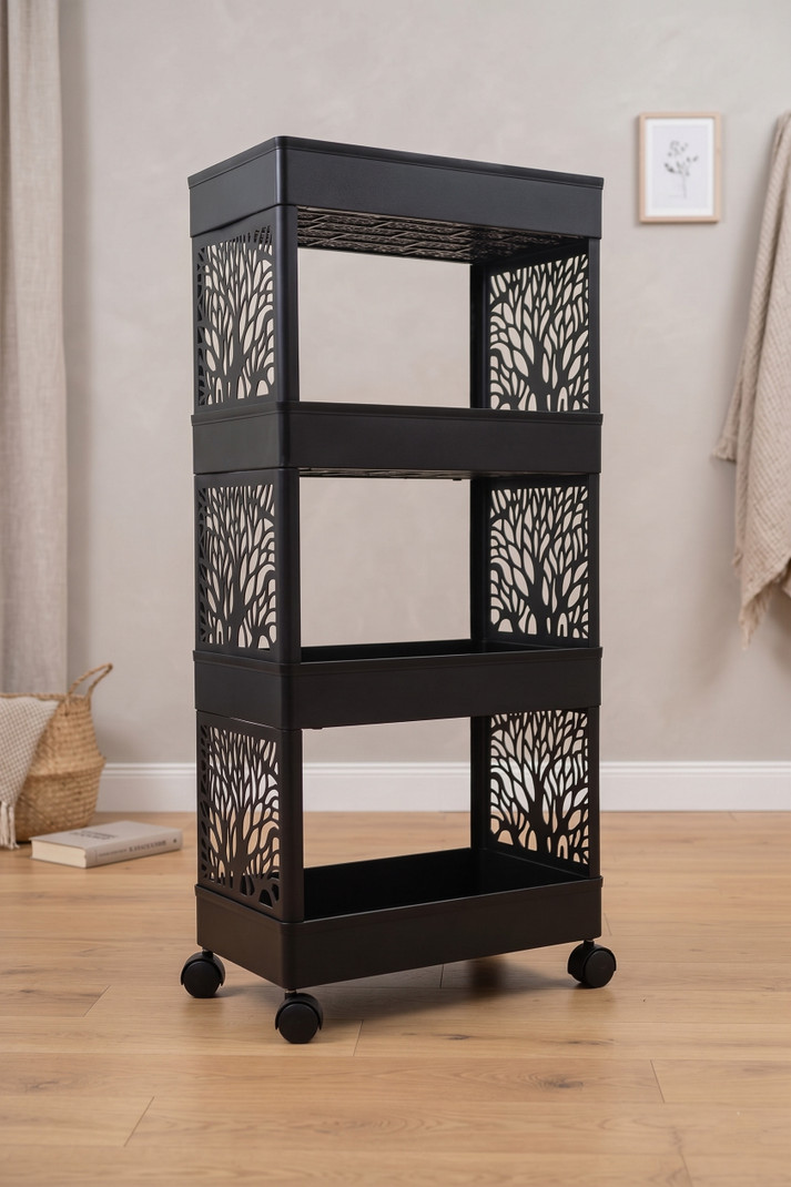 Surety for Safety Shelf Organizers (Black, Plastic)