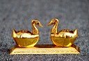 Craft Junction HandCrafted Roli Chawal Box With Ducks Decorative Showpiece  -  6 cm  (Metal, Gold)