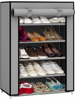 EEMWAY Plastic Collapsible Shoe Stand  (5 Shelves, DIY(Do-It-Yourself))