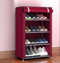 dbeautify Plastic Shoe Stand  (4 Shelves, DIY(Do-It-Yourself))