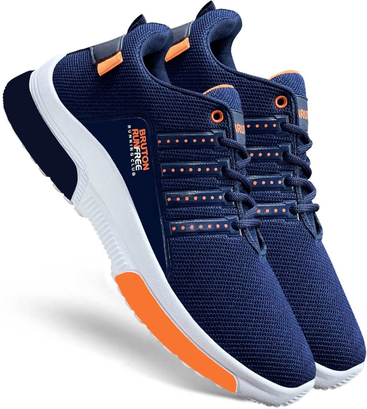 Trendy Sports Running Shoes For Men  (Blue, Orange)