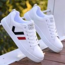 Synthetic Leather |Lightweight|Comfort|Summer|Trendy|Walking|Outdoor|Daily Use Sneakers For Men  (White, Black, Red)