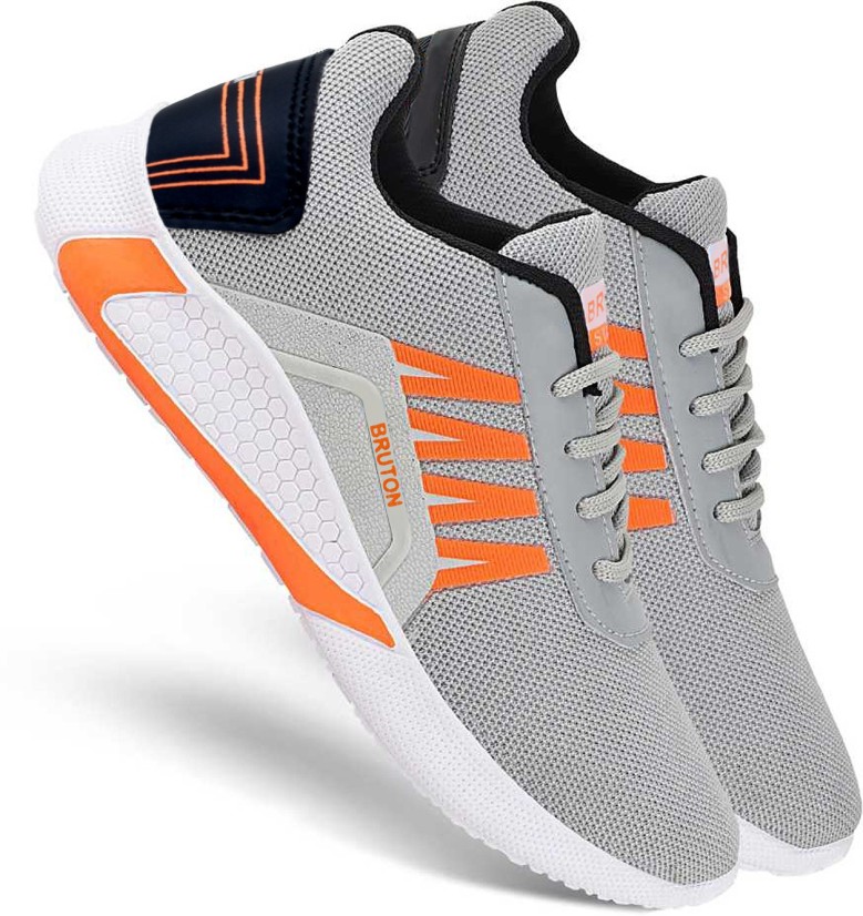 Trendy Sports Running Running Shoes For Men  (Orange, Grey)