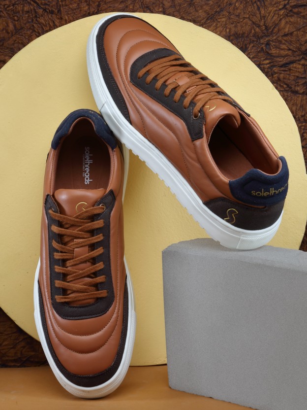 Sneakers For Men  (Tan , 10)