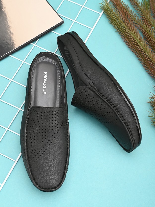 SS24 3055 Open PU Loafers Loafers For Men  (Black , 6)