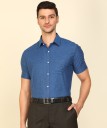 Men Regular Fit Self Design Formal Shirt