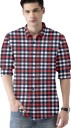 Men Regular Fit Checkered Spread Collar Casual Shirt