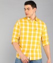 Men Slim Fit Checkered Spread Collar Casual Shirt