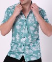 Men Regular Fit Printed Spread Collar Casual Shirt